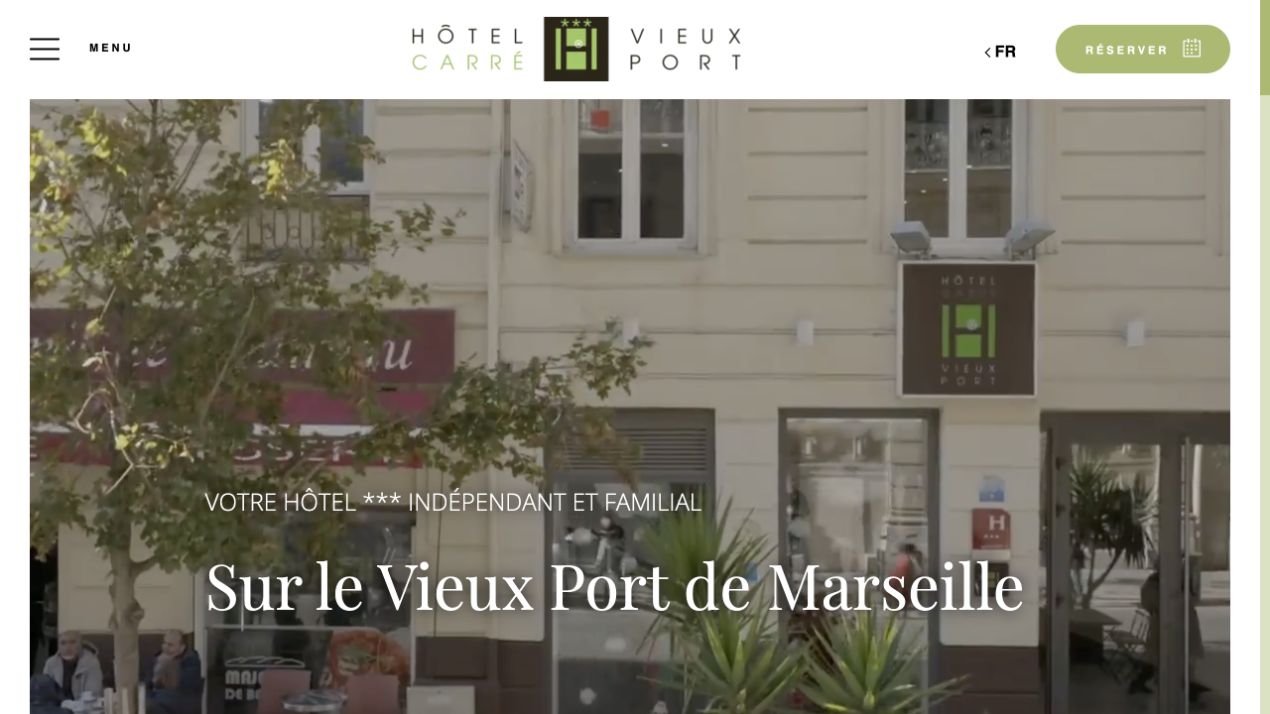 Capture du site de Hôtel Carré Vieux Port
