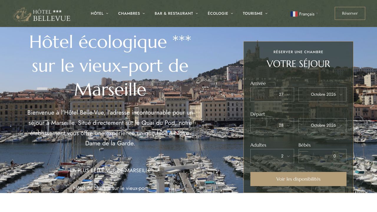 Capture du site de Hôtel Belle-Vue Vieux-Port