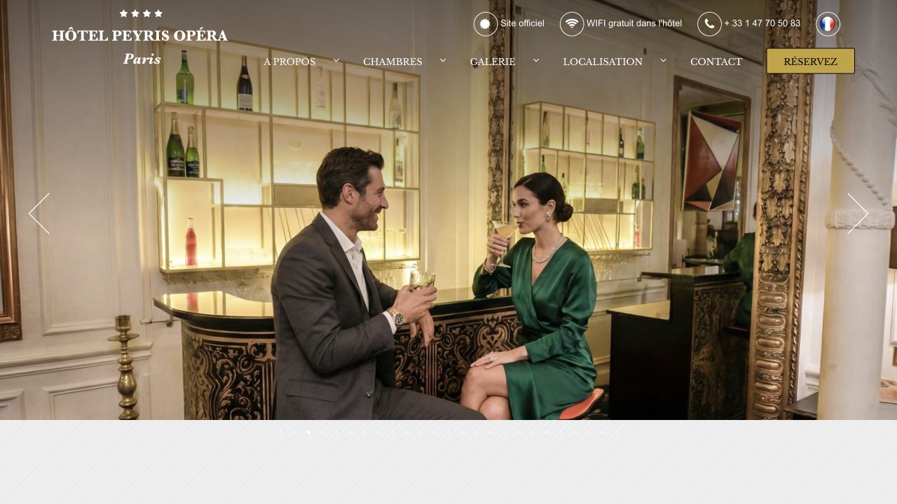 Capture du site de Hôtel Peyris Opéra