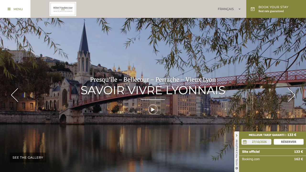 Capture du site de Hôtel Vaubecour
